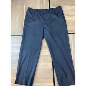 Lafayette 148 New York Bleecker Gray Wool Blend Dress Pants Womens Size 14